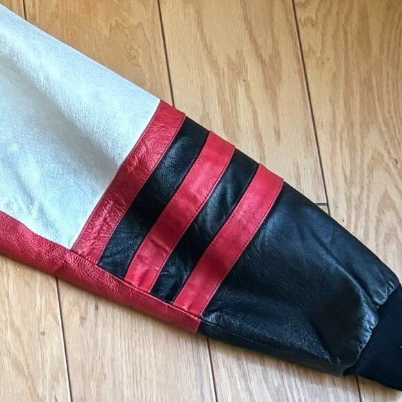 Vintage Jeff Hamilton 90s Chicago Bulls Leather Eastern Conference Jacket - Picture 7 of 8